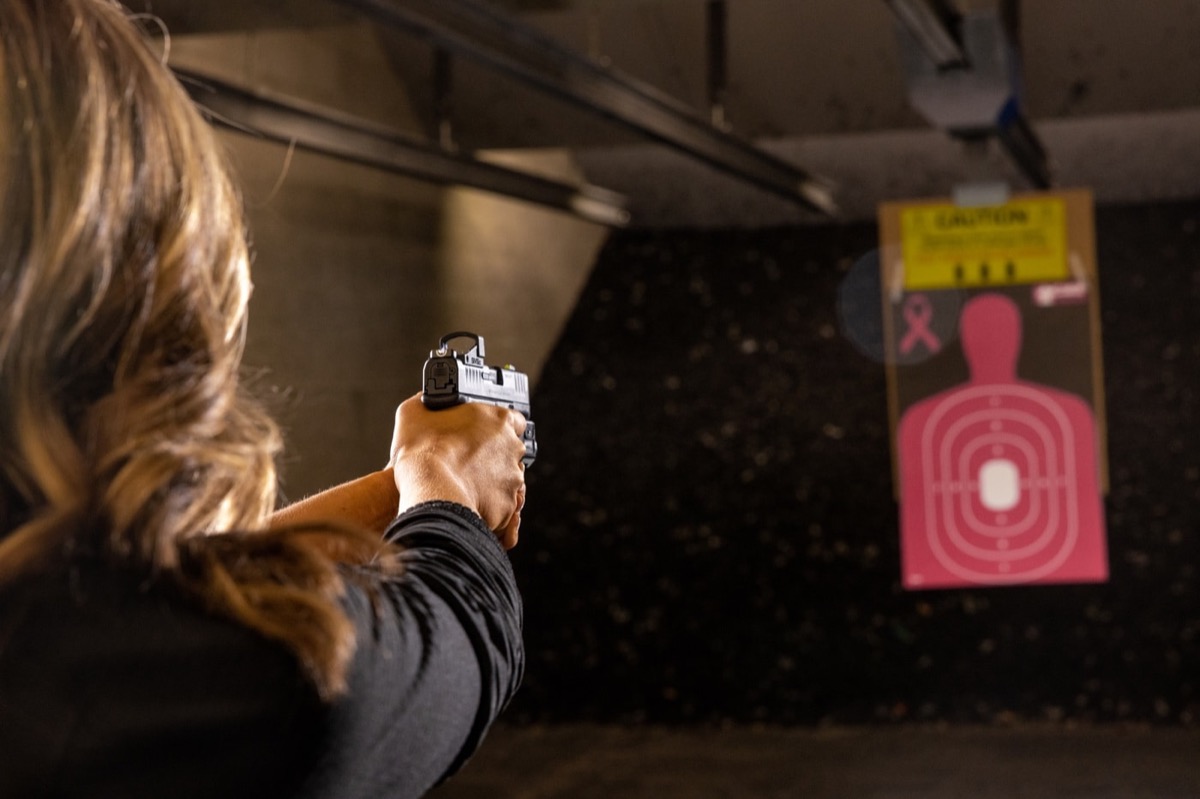 Dry-fire pistol practice at home